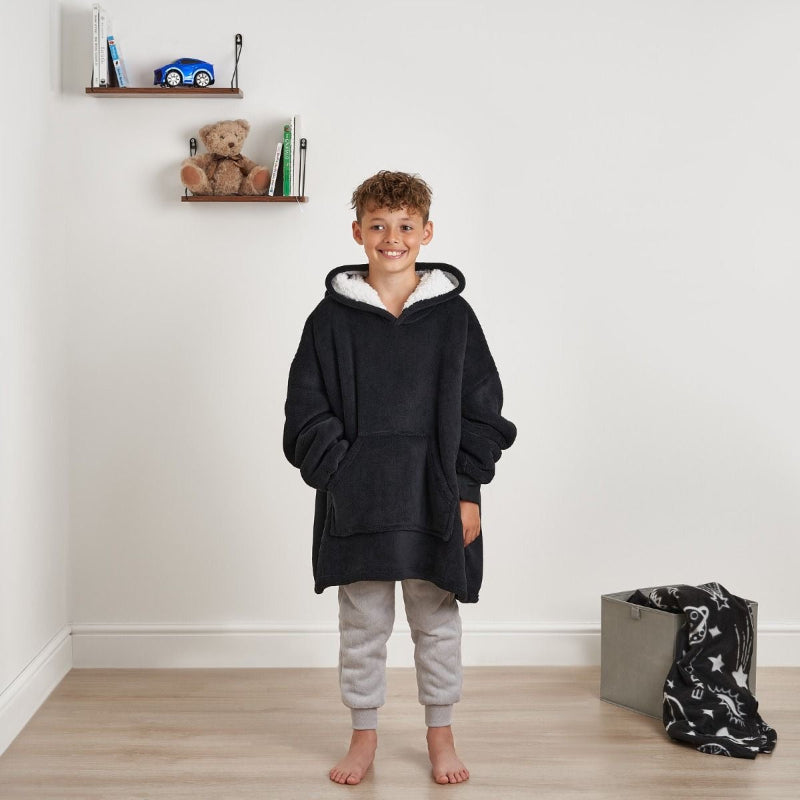 Black Kids🖤 – Oversized Hoodie Blanket for Kids