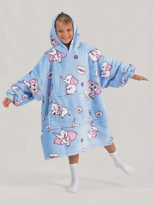 Kids Elephant – Oversized Hoodie Blanket for Kids