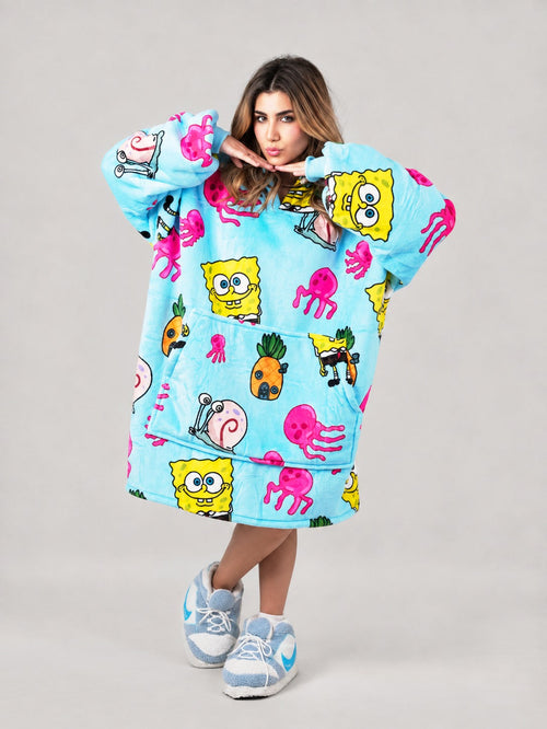 Cozy SpongeBob 🧽 – Oversized Hoodie Blanket