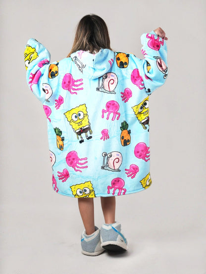 Cozy SpongeBob 🧽 – Oversized Hoodie Blanket