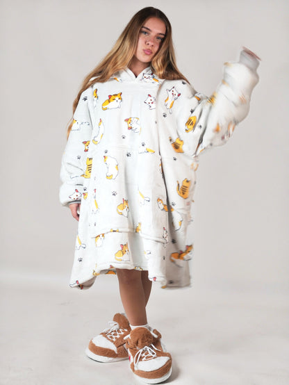 Cozy Meow 🐱 – Oversized Hoodie Blanket