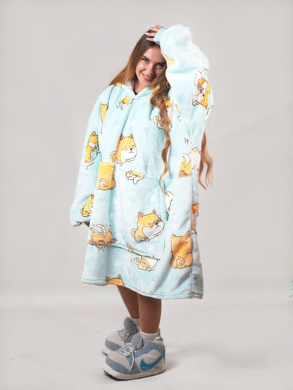 Cozy Doggy 🐾 – Oversized Hoodie Blanket