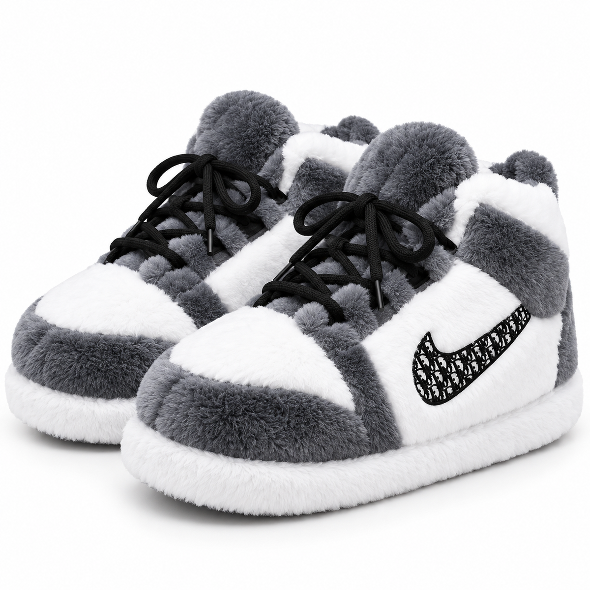 Cozy GrayDior’s Edition – Fluffy Cloud Slippers
