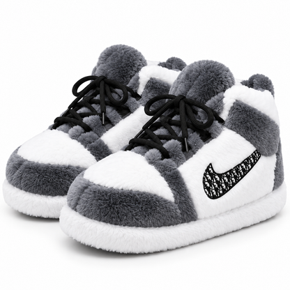 Cozy GrayDior’s Edition – Fluffy Cloud Slippers