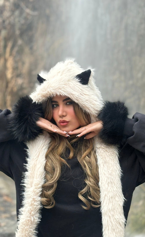 Snow Baby Hooded Scarf - Caramel