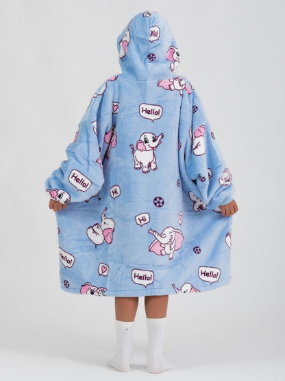 Kids Elephant – Oversized Hoodie Blanket for Kids