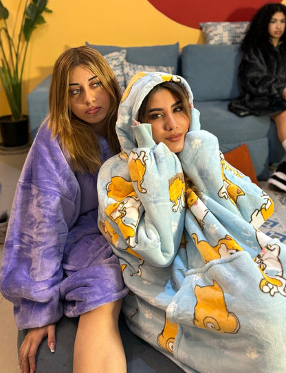 Cozy Duo Bundle💞 – Oversized Hoodie Blankets for Two
