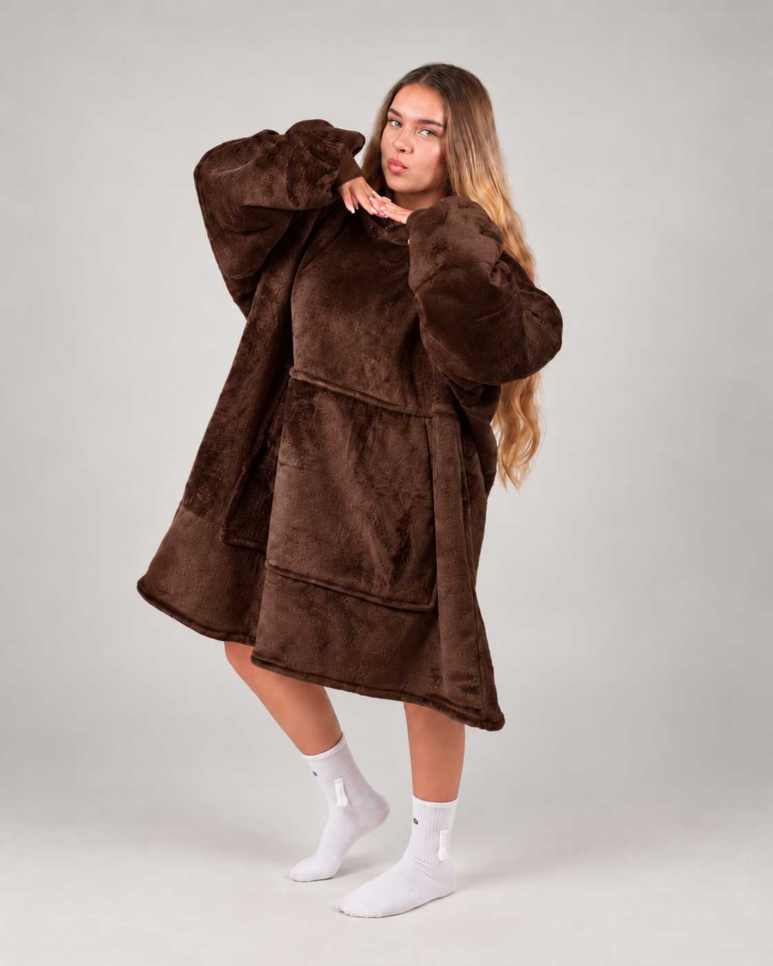neutral colors- Oversized Hoodie Blanket